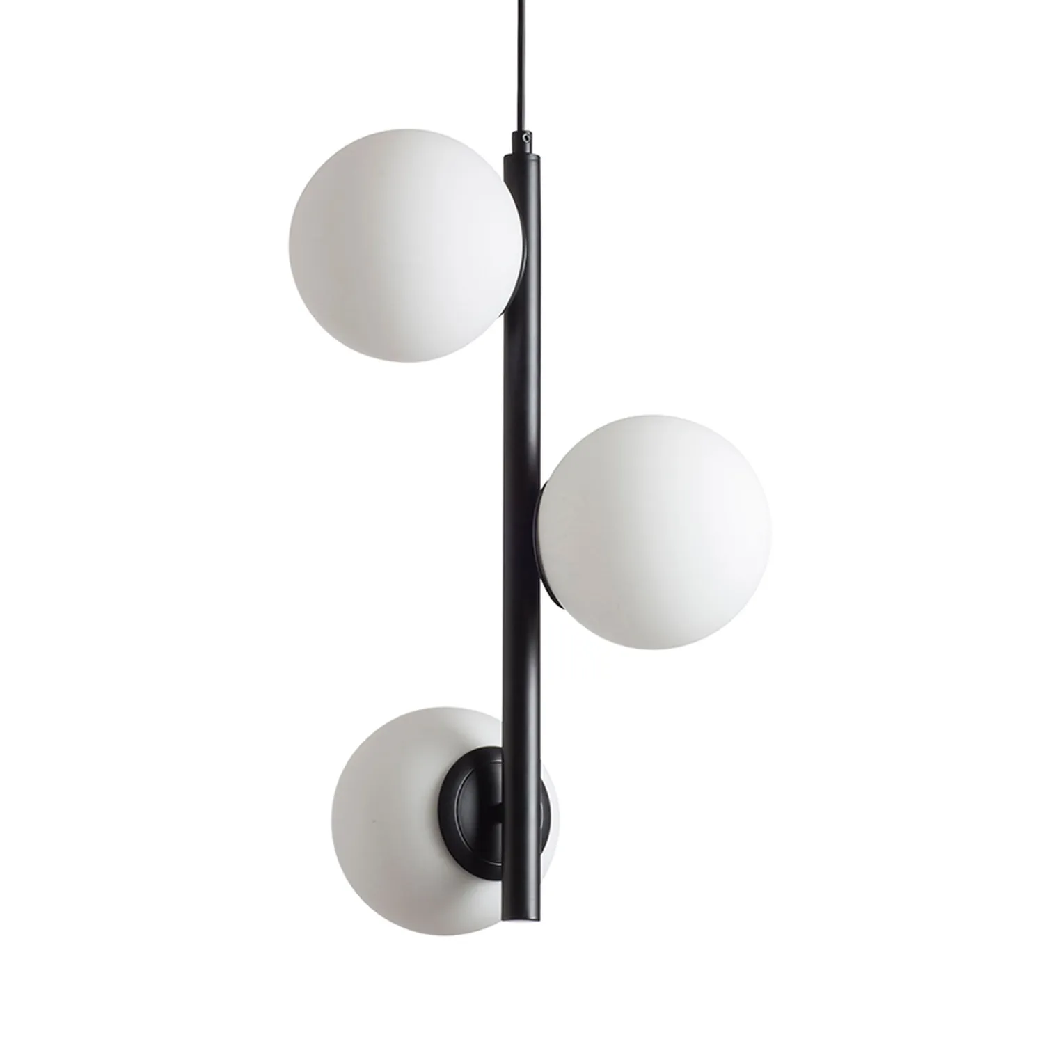 Rendl Etheria pendul negru opal 3 globuri
