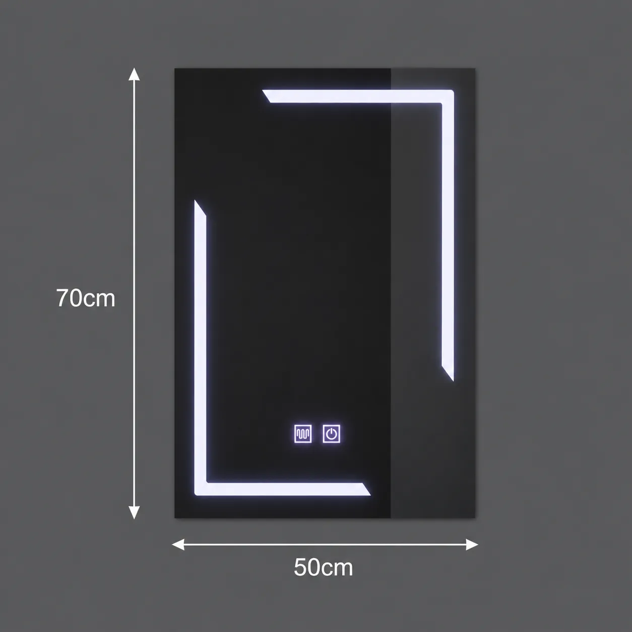 Alessandro Design Eclissa Touch oglinda LED 50x70cm antiaburire