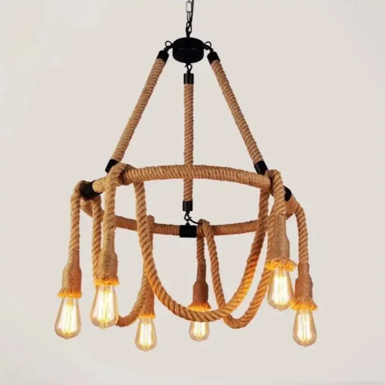 Alessandro Design Rustic lustra suspendata sfoara 6xE27 circulara