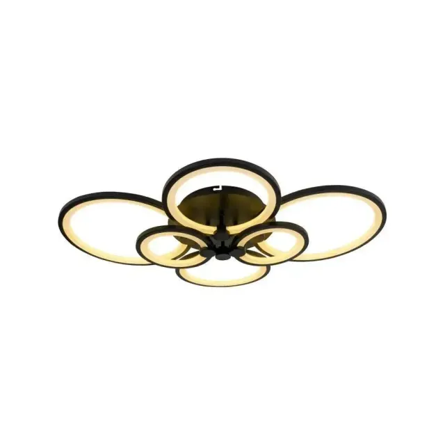 Lustra LED Alessandro Design Alani 152W 6 cercuri neagra dimabila