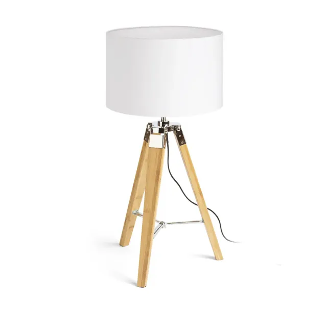 rendl light studio Alvis Ron lampă de masă alb bambus E27