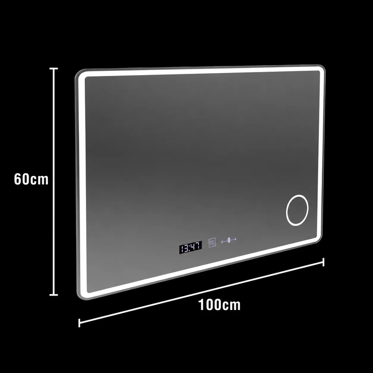 Alessandro Design Aura Riflesso Puro MotionGlow Marcello oglinda LED 100x60