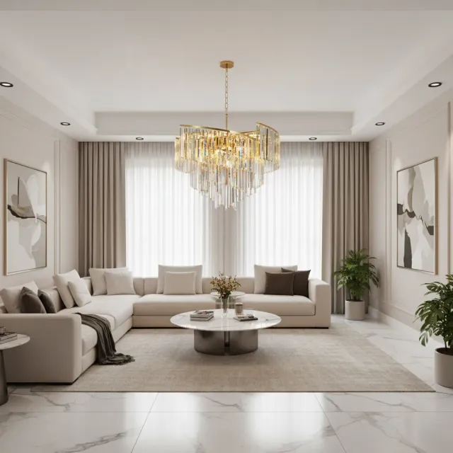 Alessandro Design Tweeze Regalis lustră cristal aurie 80cm