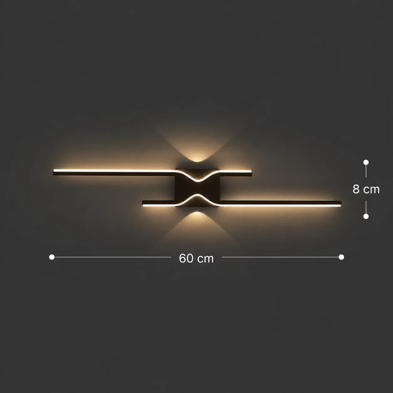 Alessandro Design Feng 19W aplica LED neagra 60cm
