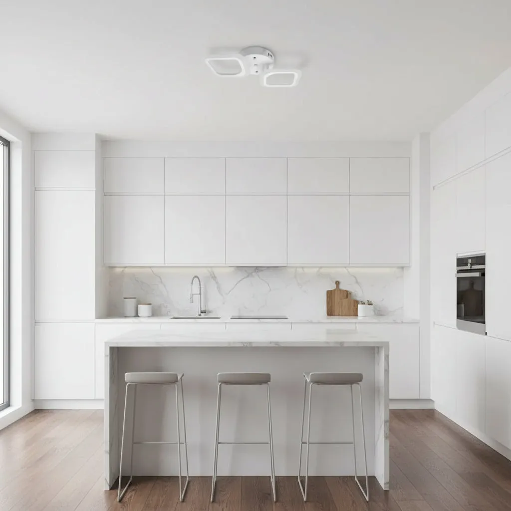 Alessandro Design Erika 27W lustra LED alba 2 patrate neutra