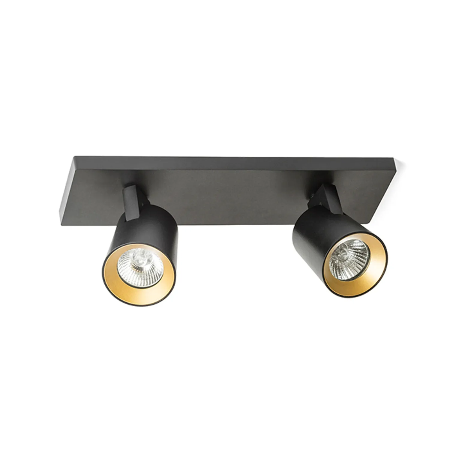 Rendl Kenny II spot GU10 negru-auriu cu inel interior