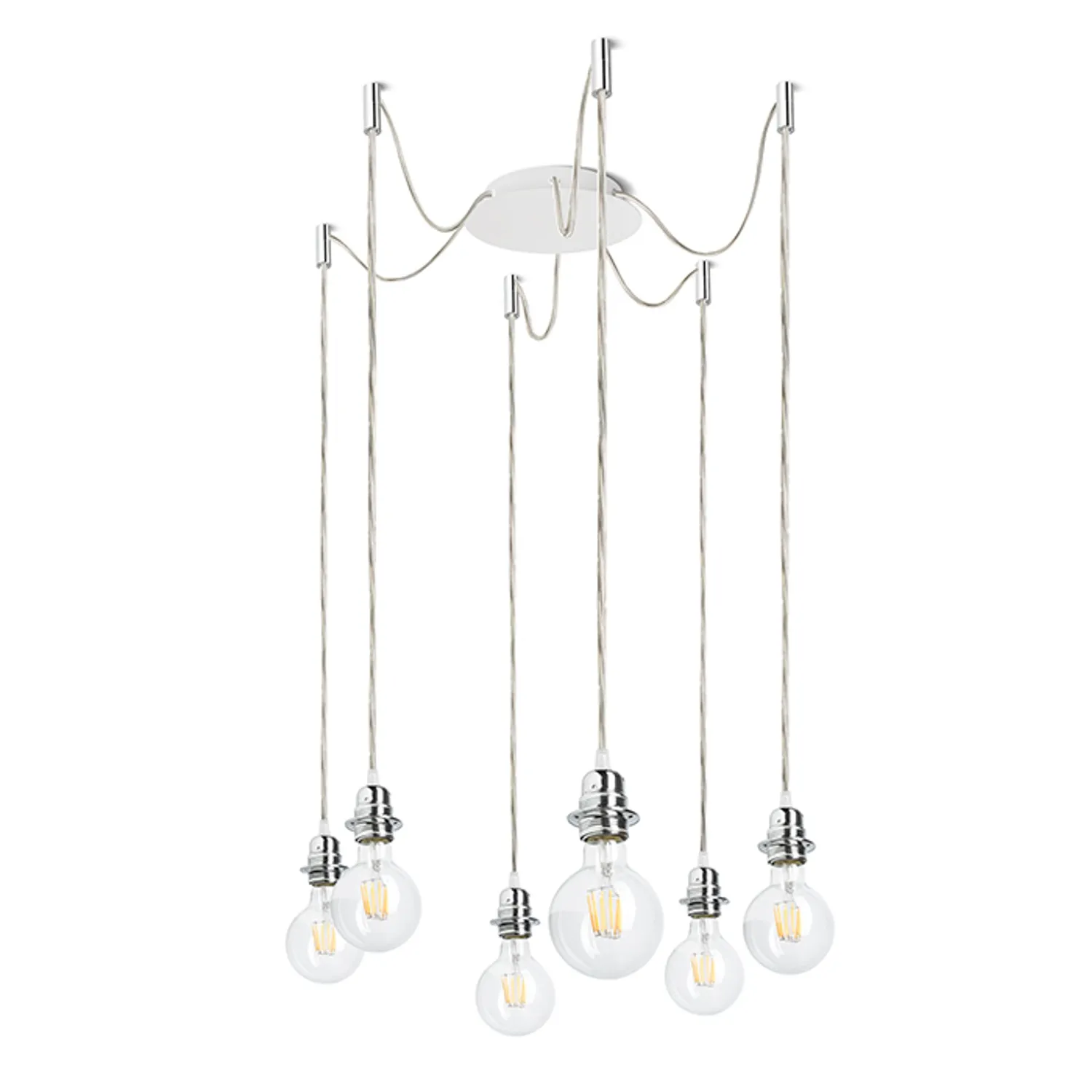 Rendl Light Studio Kombix 6 lustra pendul negru crom E27