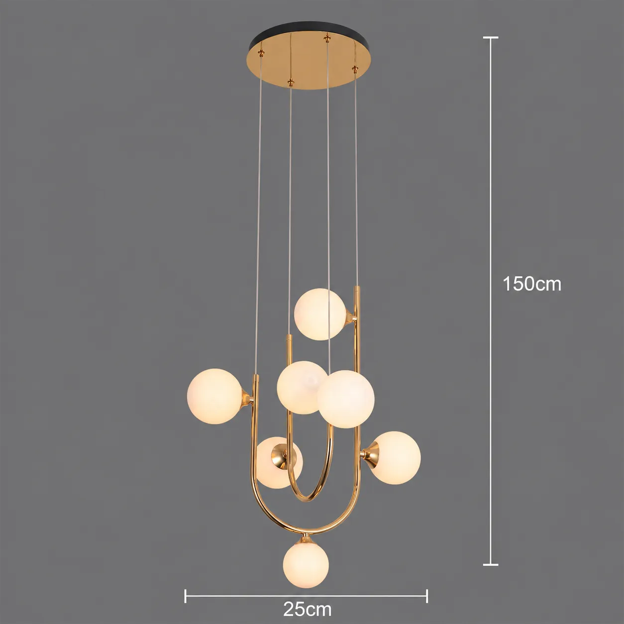 Alessandro Design GIJDUVAN Petito lustra aurie 7xG9 25cm