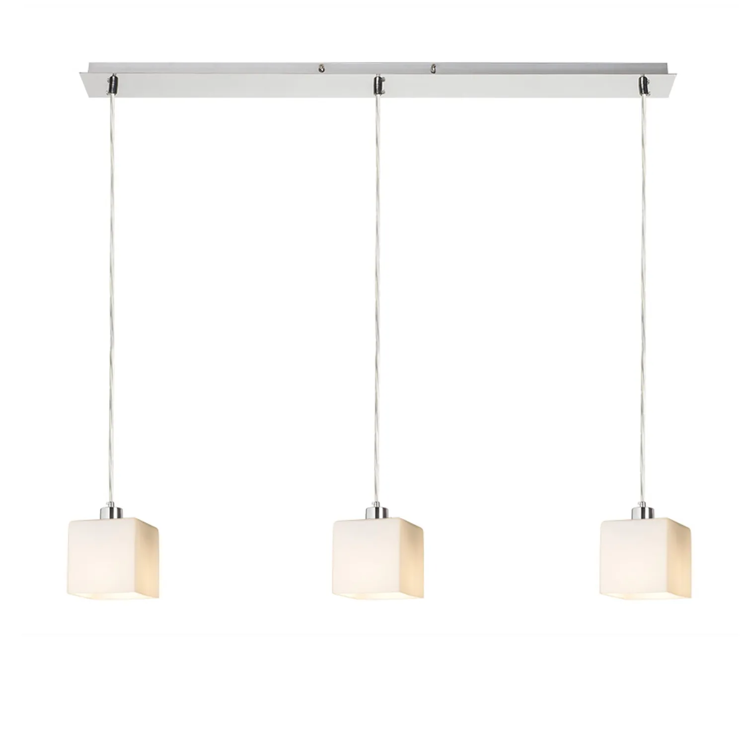 Rendl Light Studio Dados III 80 pendul opal nichel mat 3xE27