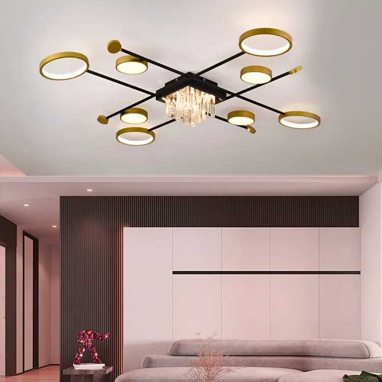 Alessandro Design Guida lustra LED 48W negru-auriu