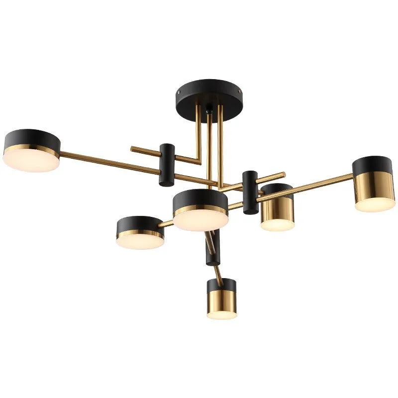 Alessandro Design Ionitus 72W lustra LED negru-auriu 3 culori