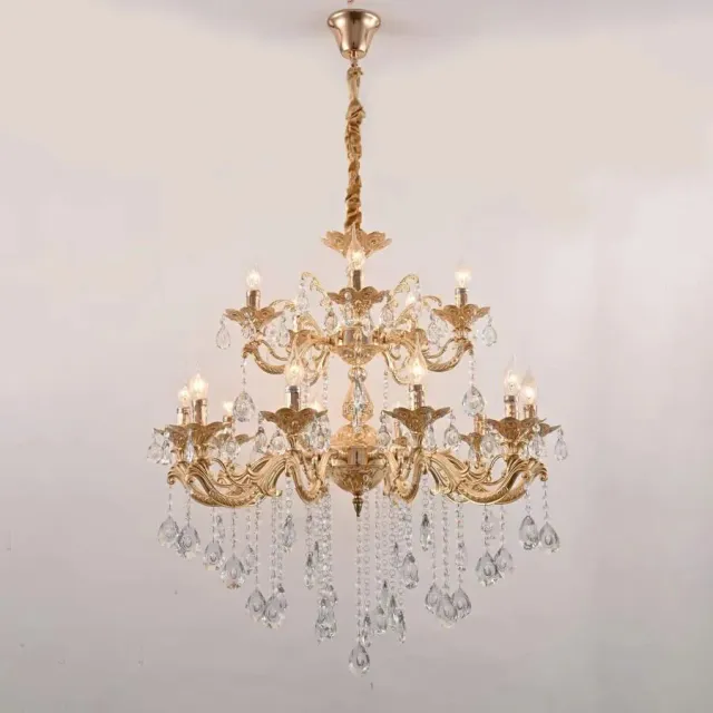 Alessandro Design Hasan 15xE14 candelabru clasic auriu