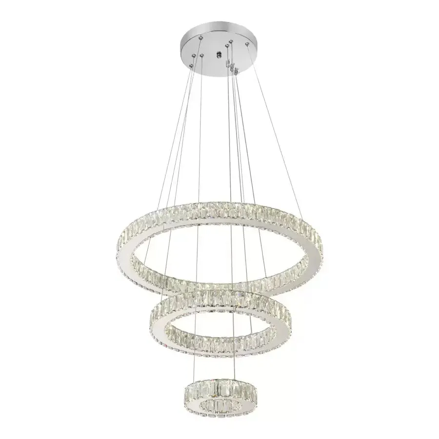 Alessandro Design Canaan 120W lustra LED crom 3 cercuri