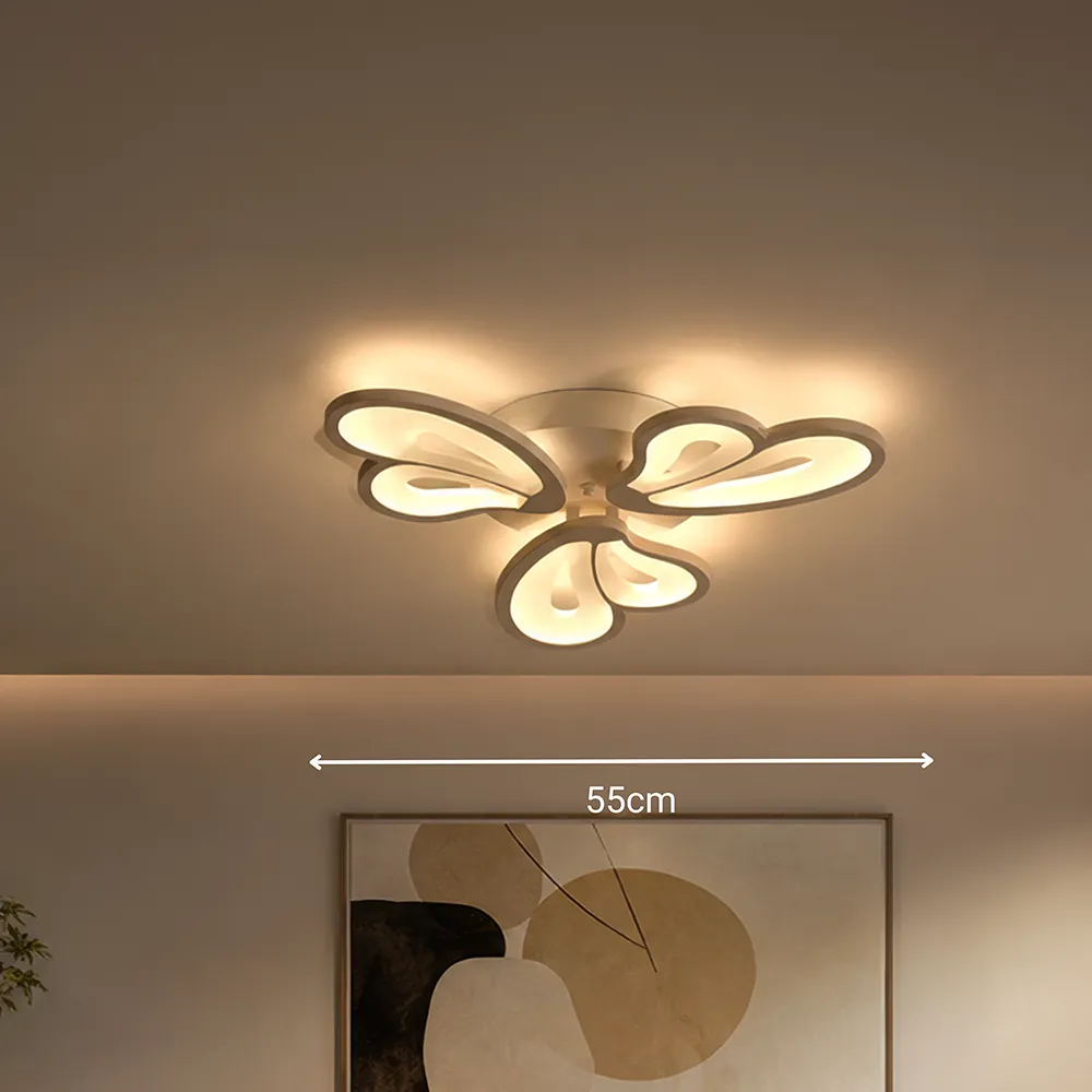 Alessandro Design Blossom lustra LED 40W alba cu telecomanda