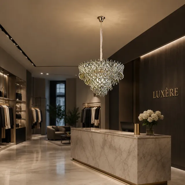 Alessandro Design KRAN Magno candelabru cristal auriu 12xE14