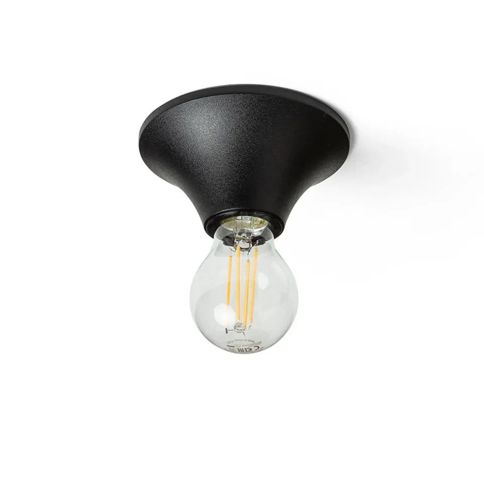 Rendl Light Studio Boy soclu plafon negru plastic E27