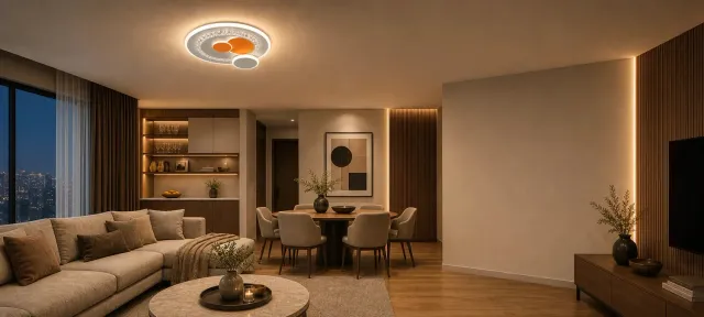 Alessandro Design HelioX lustra LED 40W alba 4 cercuri