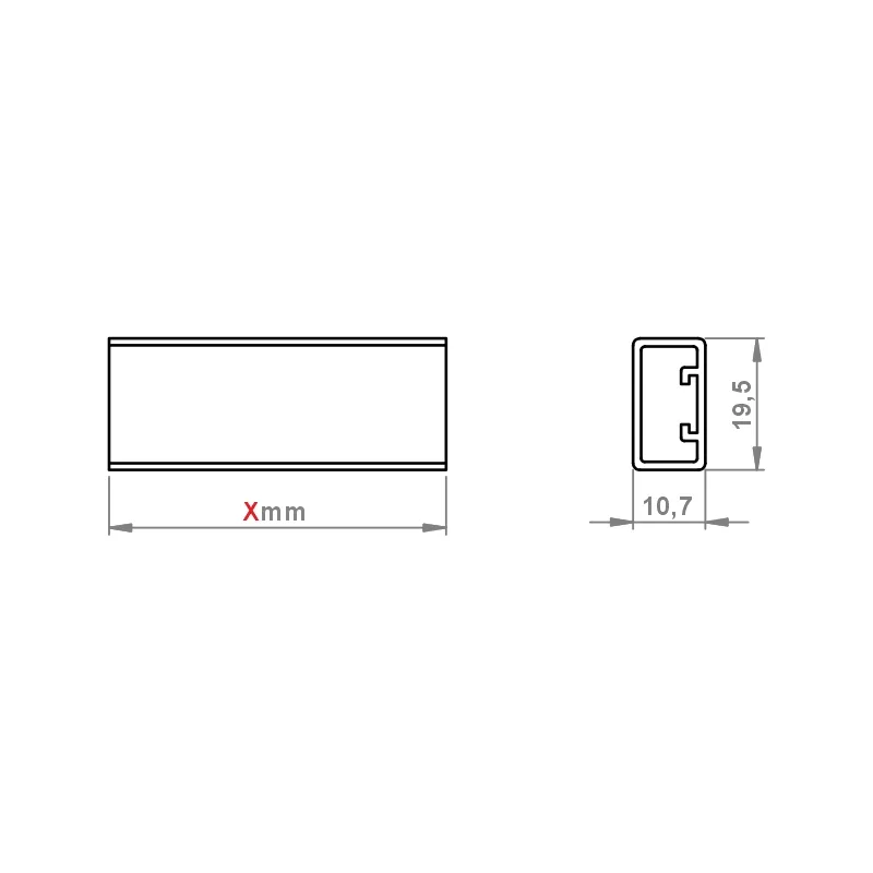 Furnika Profil 10x20 PW profil LED aluminiu exterior