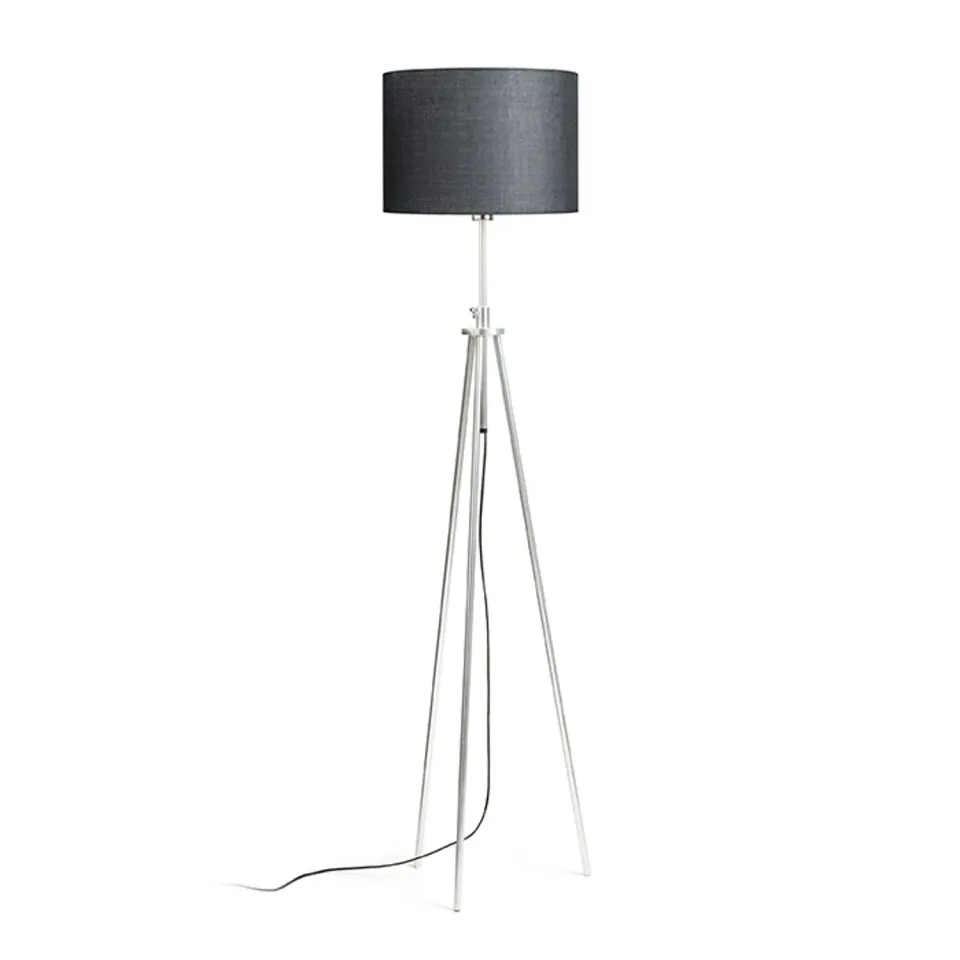 Rendl Gardette lampadar negru trepied E27 textil
