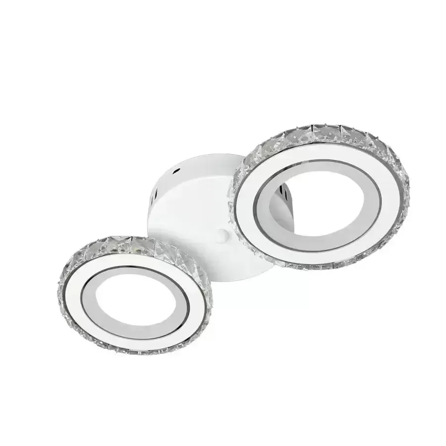 Alessandro Design Nova Rotonda 34W Lustra LED 2 Cercuri Alba