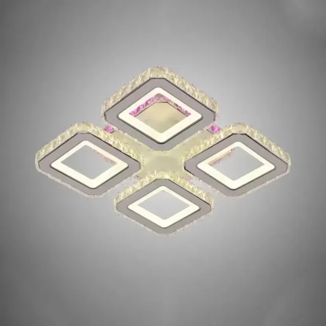 Alessandro Design Blakely lustra LED 74W RGB alba 4 patrate