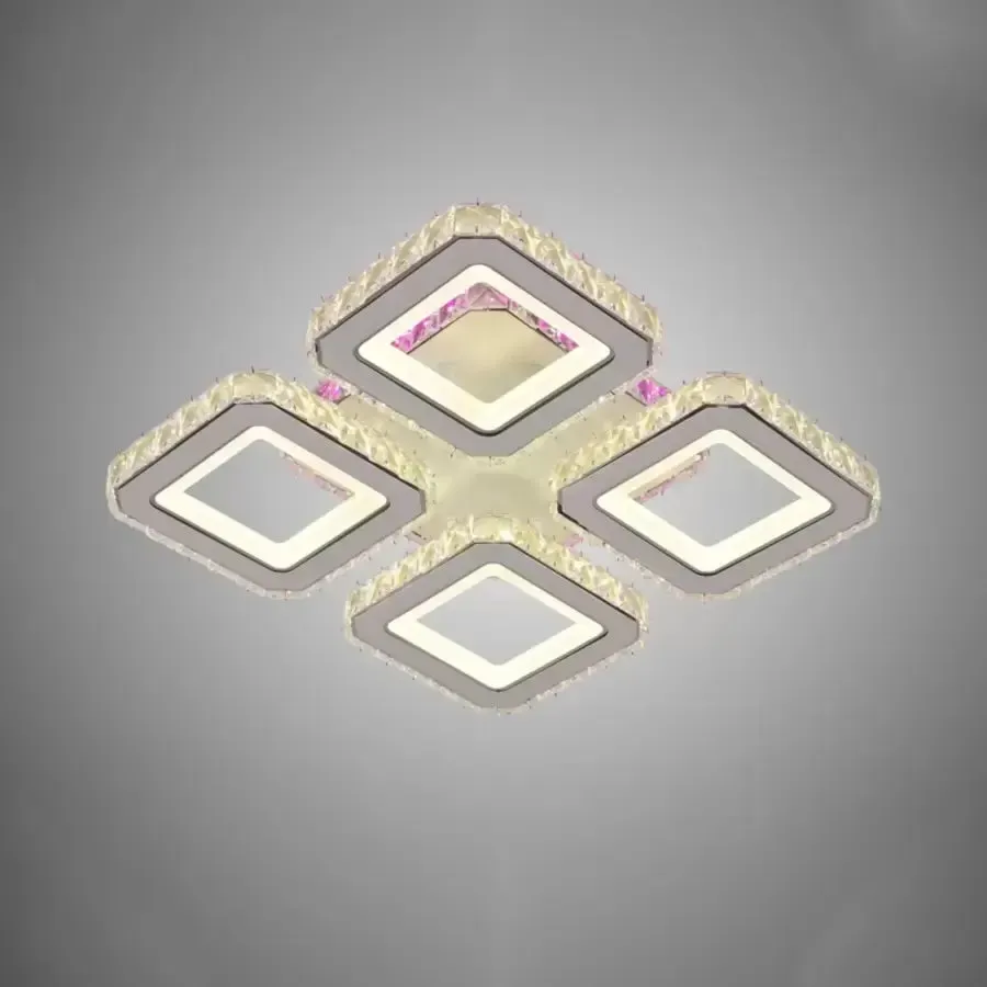 Alessandro Design Blakely lustra LED 74W RGB alba 4 patrate