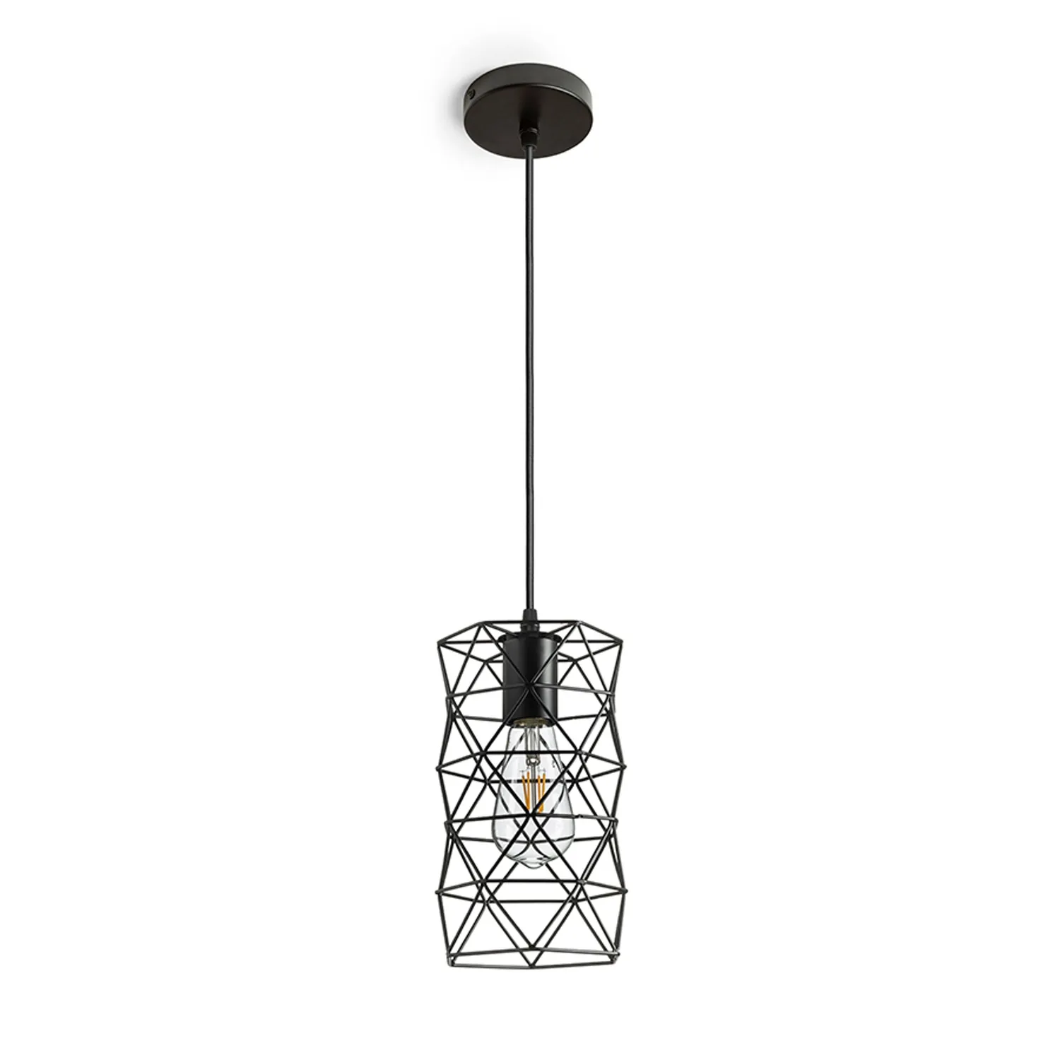 Rendl Ilusia pendul negru plasa metalica E27