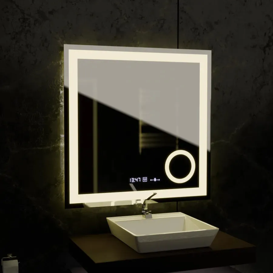 Alessandro Design Souverain oglinda LED 80x80cm lupa
