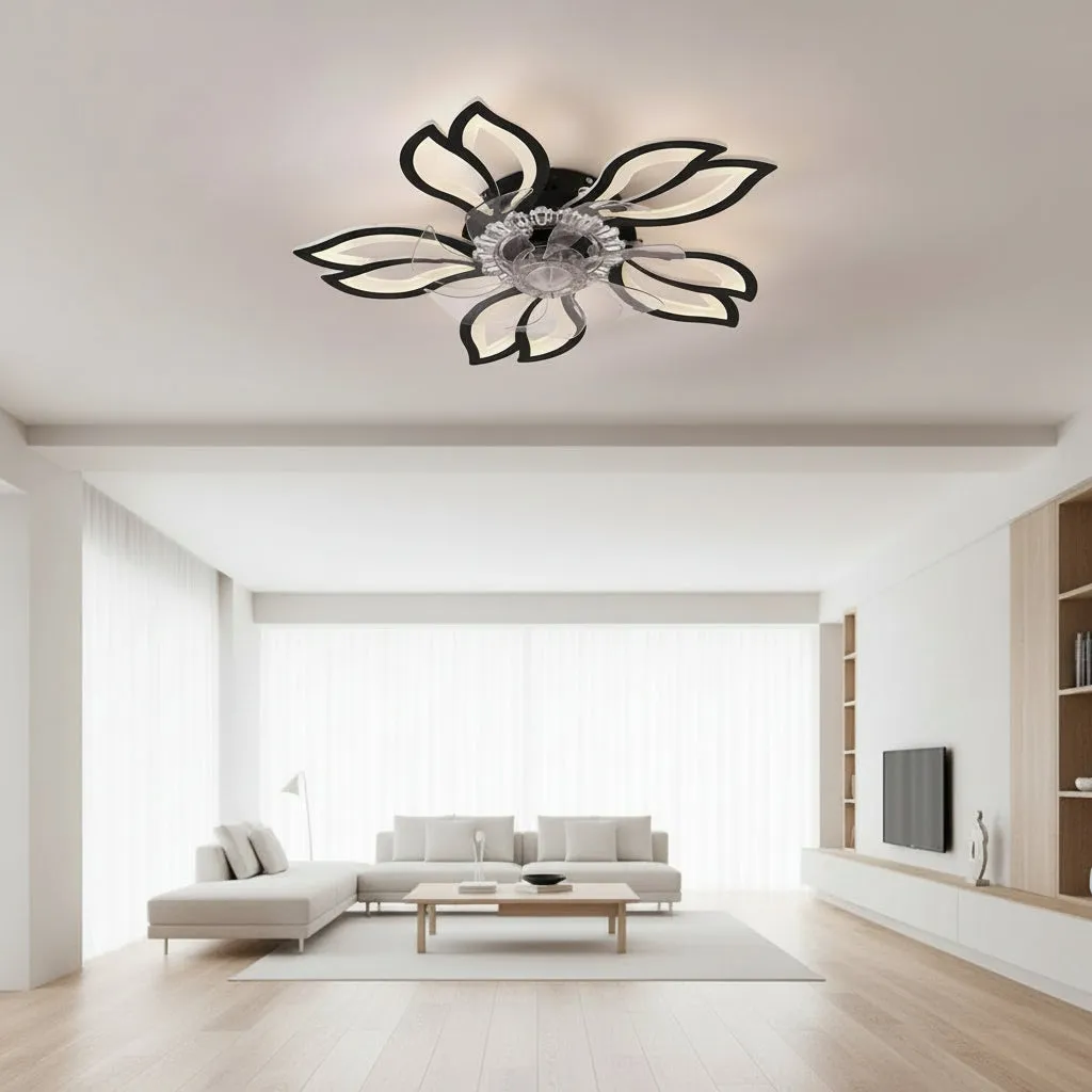 Alessandro Design Anemo lustra LED ventilator 30W D61cm negru