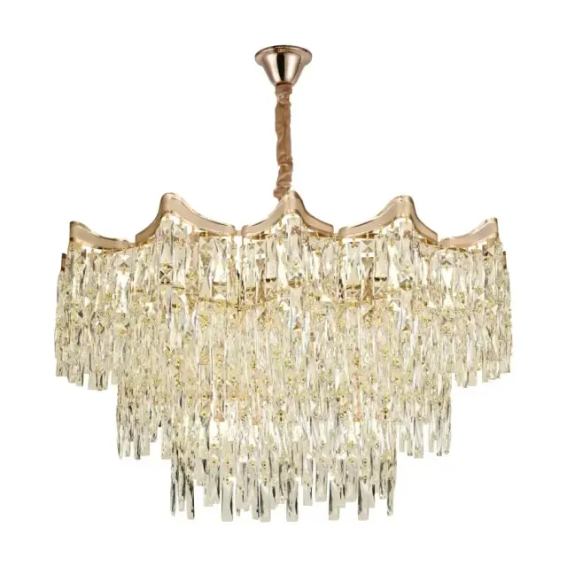 Alessandro Design Braylon candelabru cristal 78cm auriu 20xE27