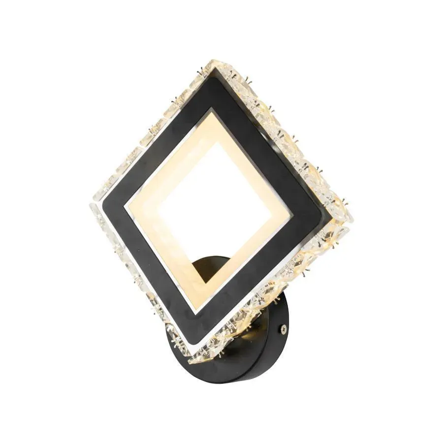 Alessandro Design Terrano aplica LED 24W neagra cu cristale