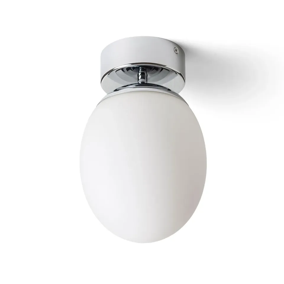 Rendl Meringue 16 plafoniera ovala opal crom