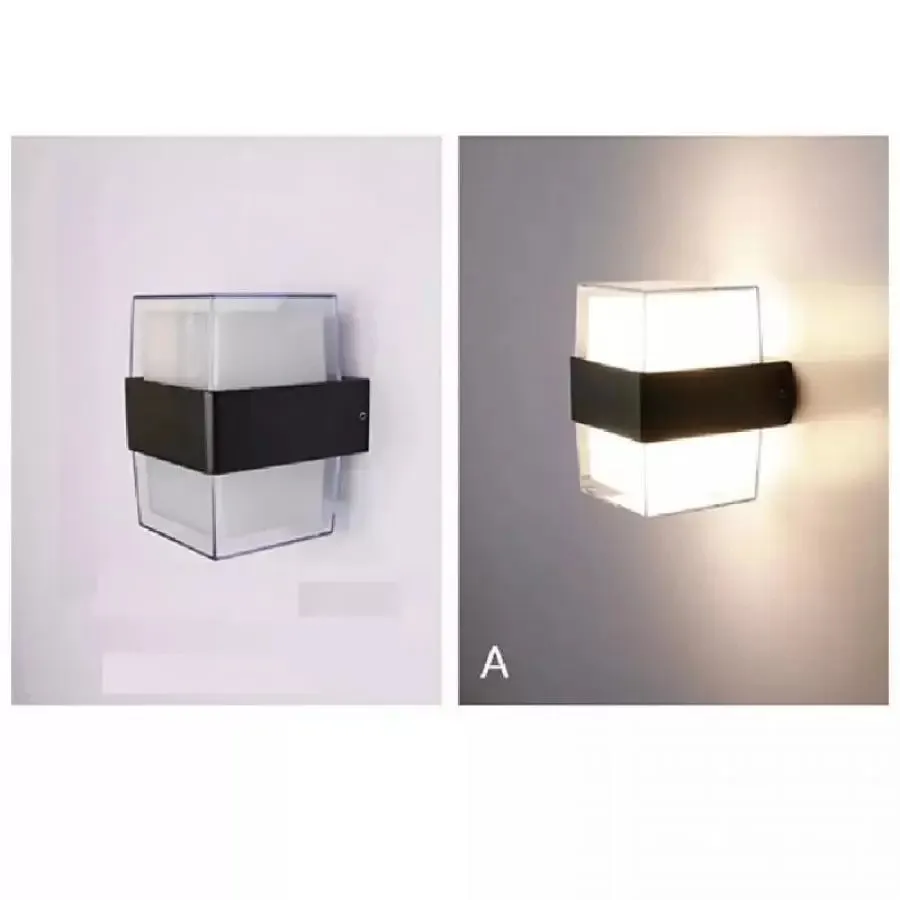 Alessandro Design Kennedy aplica exterior LED 12W alb-negru