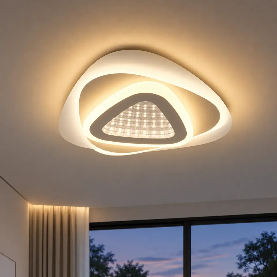 Alessandro Design Nexa Triangle lustra LED 39W alba 3D reglabila