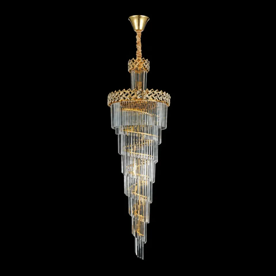 Alessandro Design Windsor Altiora 26xE14 candelabru cristal 60x180 cm auriu