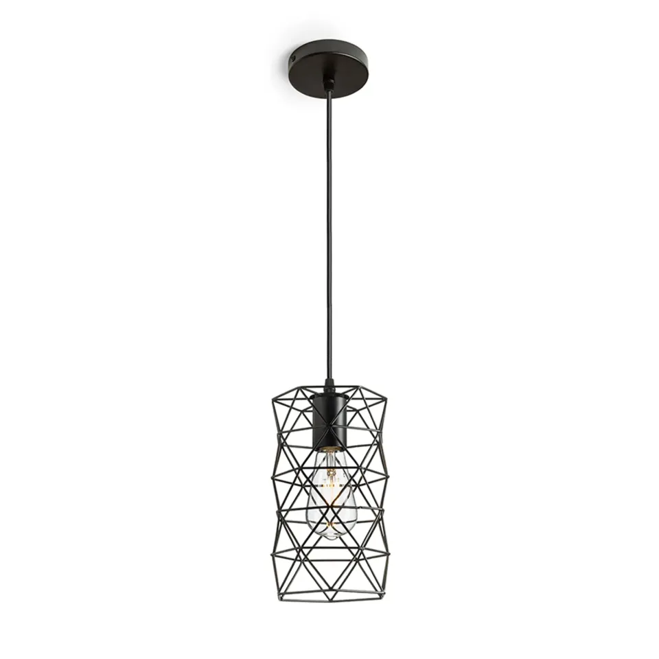 Rendl Ilusia pendul negru plasa metalica E27
