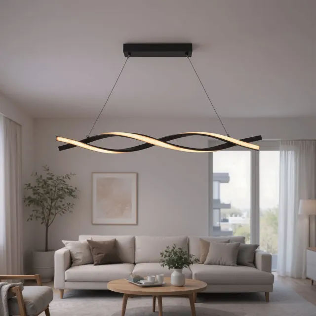 Alessandro Design Flux lustra LED neagra 27W dimabila