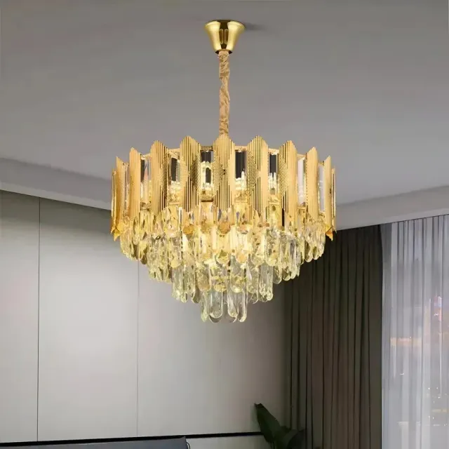Alessandro Design Buckingham Eleganza candelabru cristal 8xE14 auriu