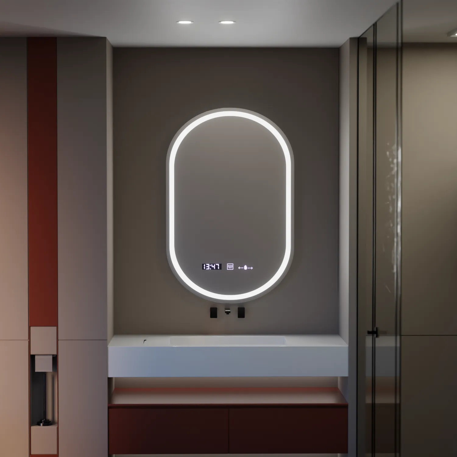 Oglinda LED ovala Alessandro Design Marcello 50x80cm antiaburire