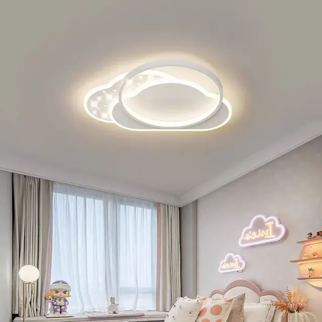 Lustra LED Alessandro Design Nuvia 71W alba cu telecomanda