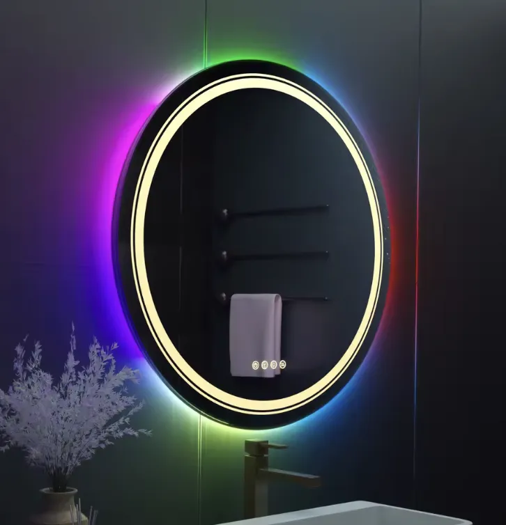 Alessandro Design Marcello oglinda LED rotunda 70 cm RGB bluetooth