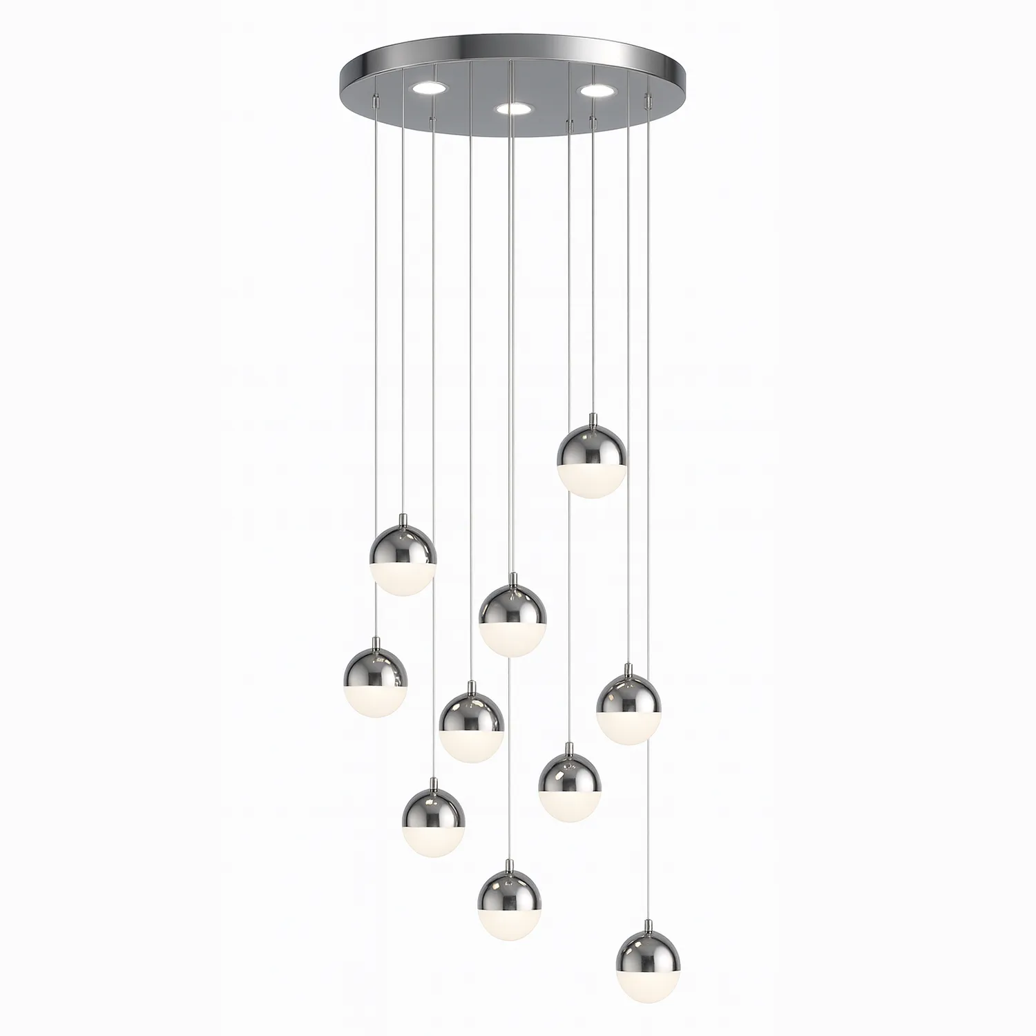 Alessandro Design Jeremias lustra LED argintie 132W