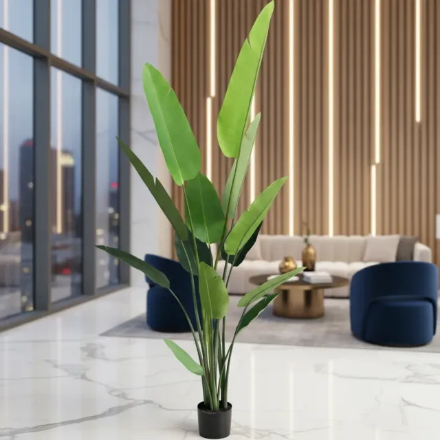 Alessandro Design Strelitzia planta artificiala 250 cm verde