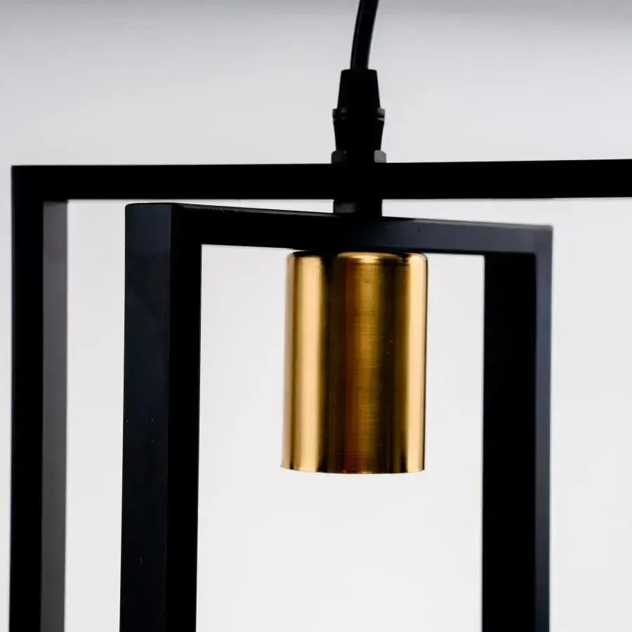 Alessandro Design Archer 4x E27 lustra suspendata neagra fier