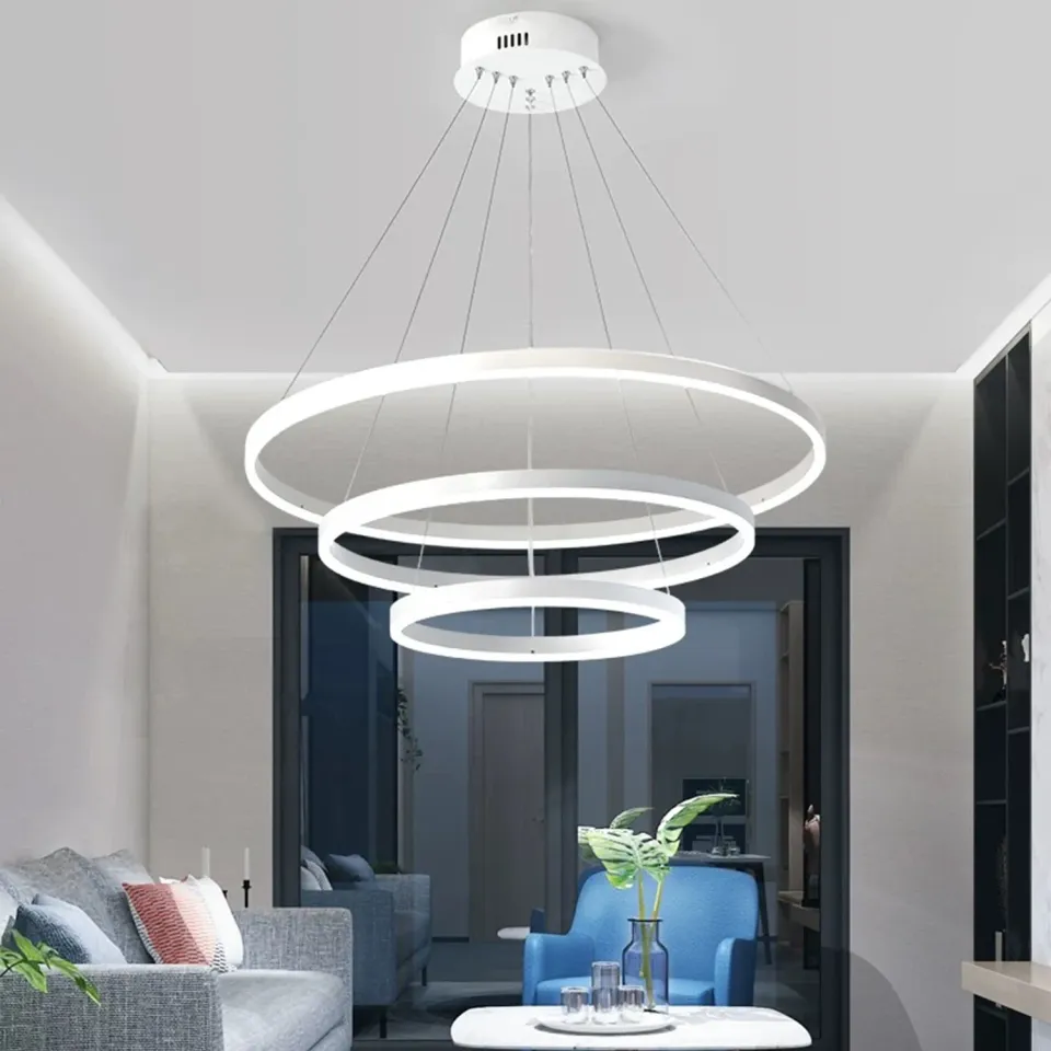 Alessandro Design Serena 85W lustra LED alba 3 cercuri dimabila