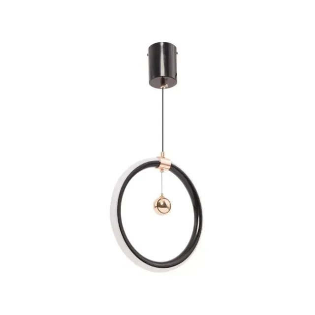 Alessandro Design HAL 24W pendul LED negru-auriu reglabil