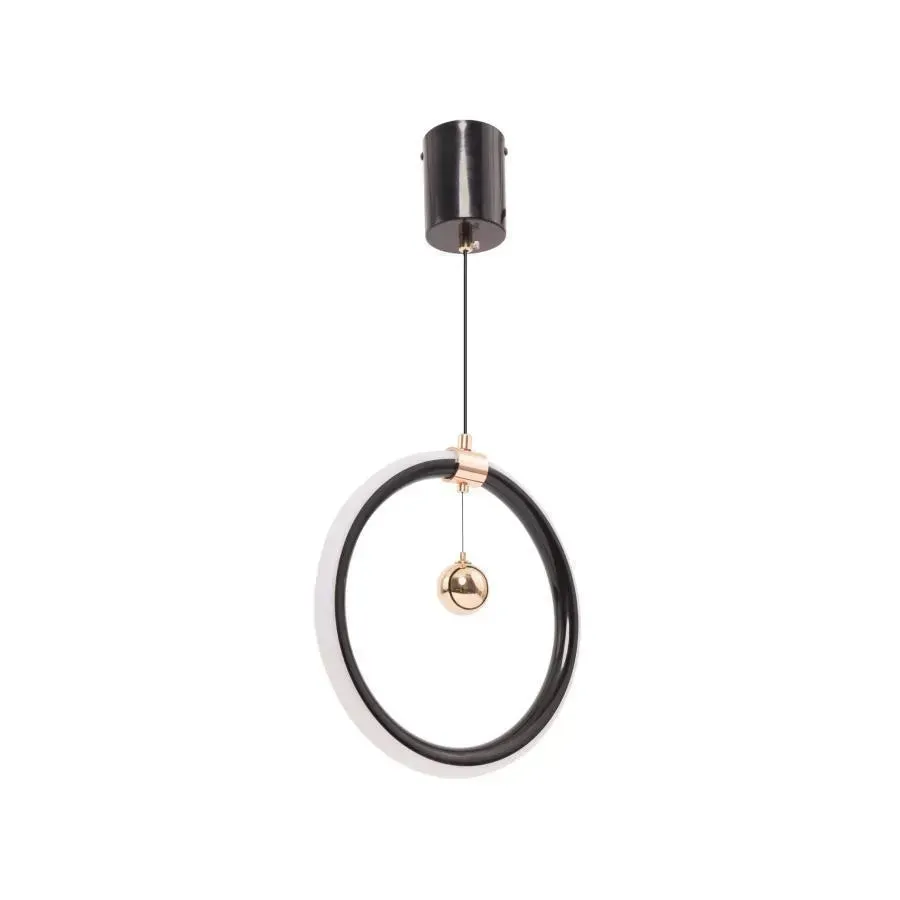 Alessandro Design HAL 24W pendul LED negru-auriu reglabil