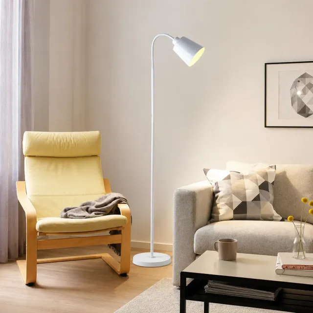 Alessandro Design Arkalyk lampadar E27 metal alb 140cm