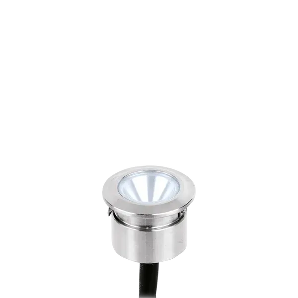 Aurora M-Lite 1W spot pardoseala rotund 5000K inox