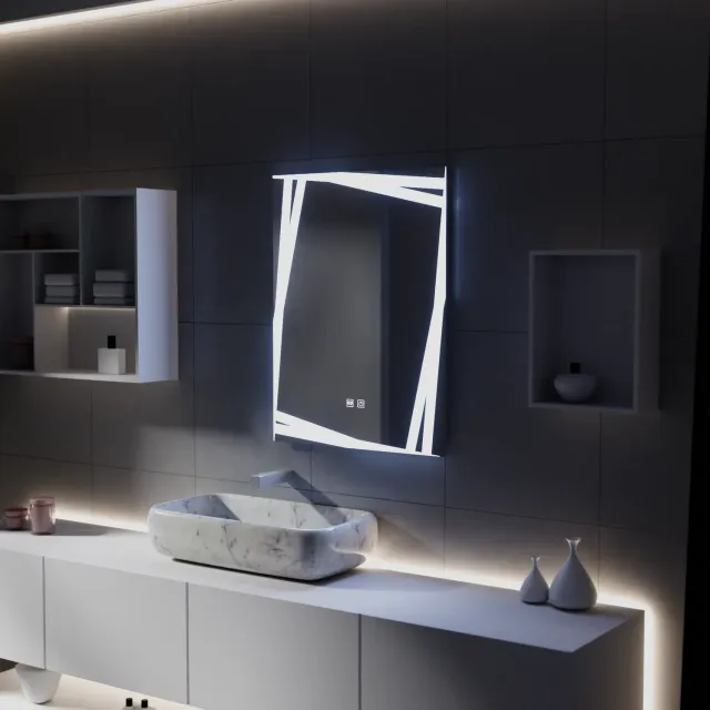 Alessandro Design Infinitum oglinda LED touch 60x80cm dezaburire